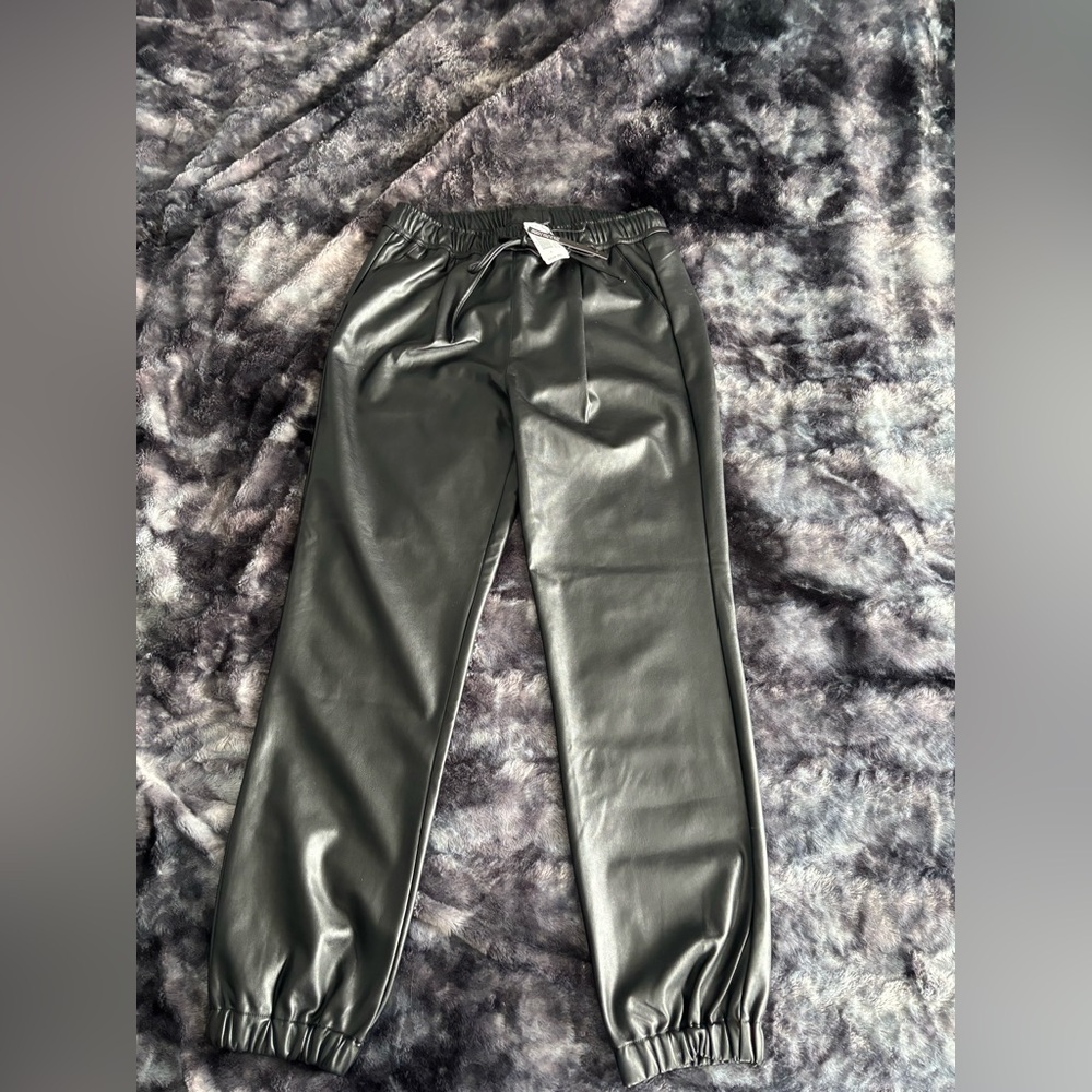 Faux leather Joggers